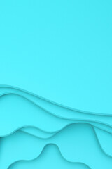 3D Rendering, Abstract paper cut art background design for poster template, pattern abstract background