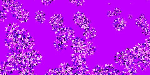 Obraz na płótnie Canvas Light Purple, Pink vector template with ice snowflakes.