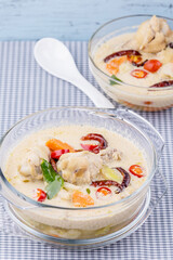 Chicken coconut soup Thai food