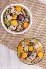 Mixture of vegetable soup