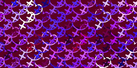 Light Purple vector pattern with feminism elements.