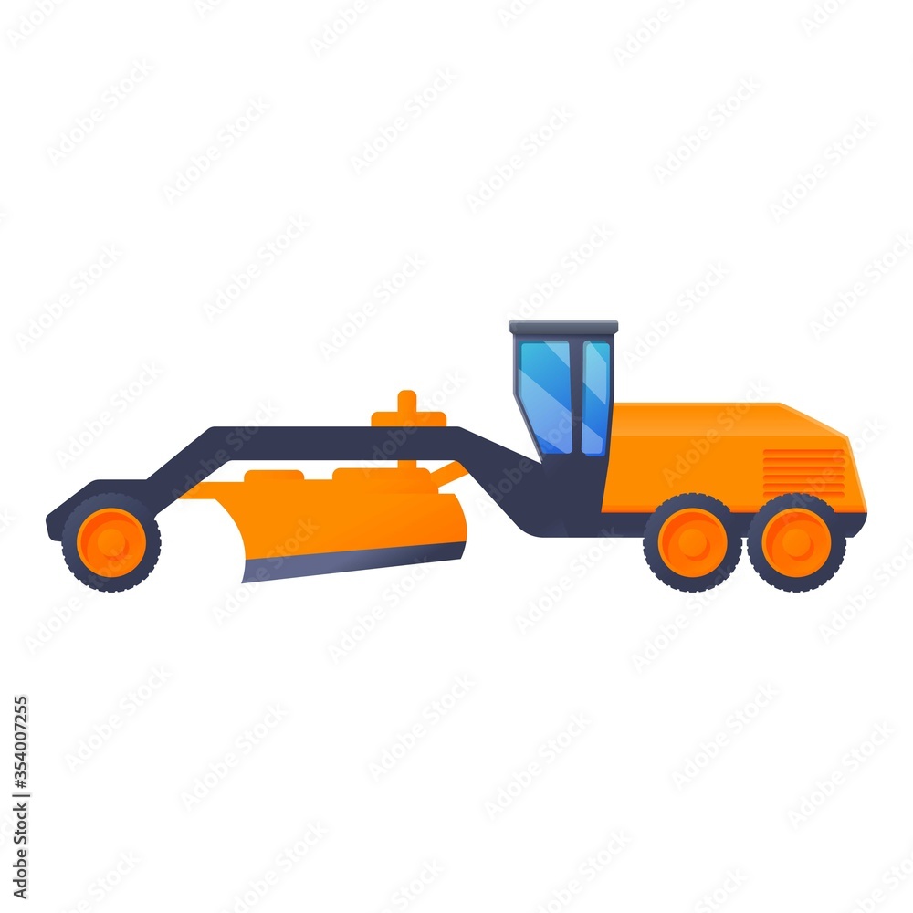 Poster equipment grader machine icon. cartoon of equipment grader machine vector icon for web design isolat