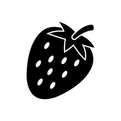 strawberry - fruit icon vector design template