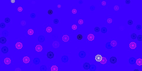 Light Purple, Pink vector natural layout with flowers.