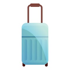 Plastic travel bag icon. Cartoon of plastic travel bag vector icon for web design isolated on white background