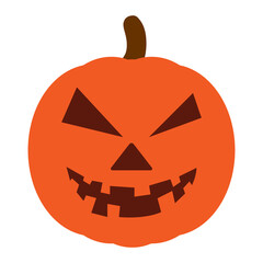 Pumpkin Halloween icon vector. Pumpkin flat silhouette on a white background