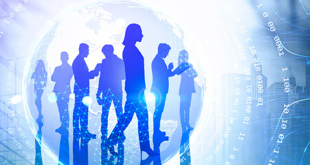 International business team in city