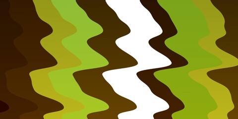 Dark Green, Yellow vector backdrop with bent lines. Colorful illustration in abstract style with bent lines. Pattern for commercials, ads.