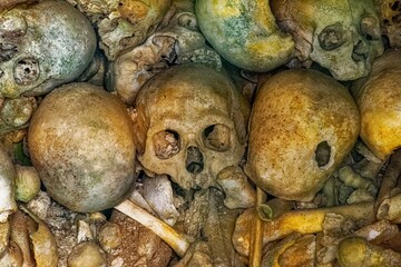 Skulls and bones in carnber
