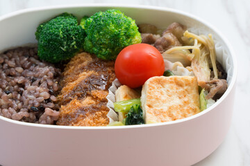 玄米のお弁当 Japanese lunch box