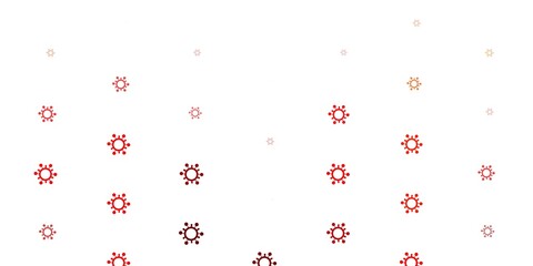 Light Red, Yellow vector texture with disease symbols.