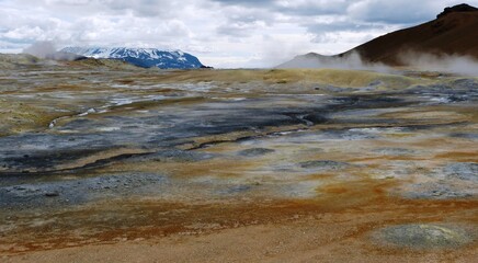 magnificent geyser valley in Iceland