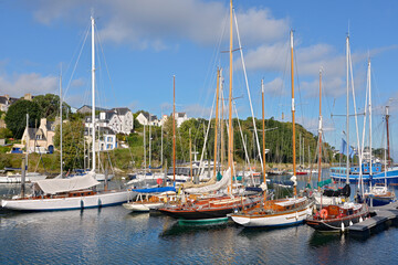 Fototapeta na wymiar Marina of Douarnenez, a commune in the Finistère department of Brittany in north-western France.