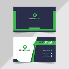 Green Color Business Card Design Template. Poster, Corporate Presentation, Portfolio