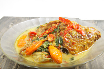 Mangut, an Indonesian food that made from fish as main inggredient, cook with some spices, chillies, and milk coconut