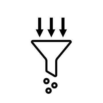 funel - filter icon vector design template