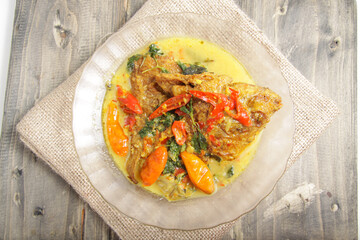 Mangut, an Indonesian food that made from fish as main inggredient, cook with some spices, chillies, and milk coconut