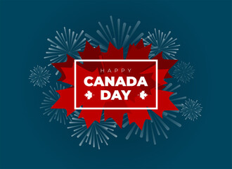 Happy Canada Day greetings vector illustration. Happy Independence day banner and print designs. Creative concepts for social media.