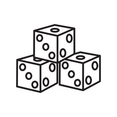 dice icon design,flat style trendy collection