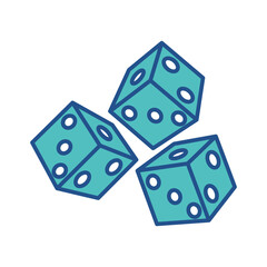 dice icon design,flat style trendy collection
