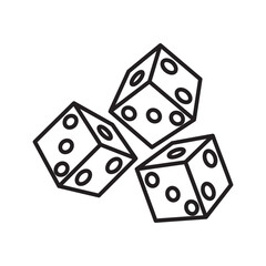 dice icon design,flat style trendy collection