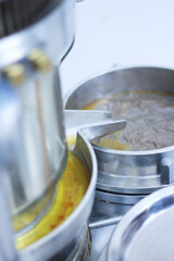 cooking oil in a pan