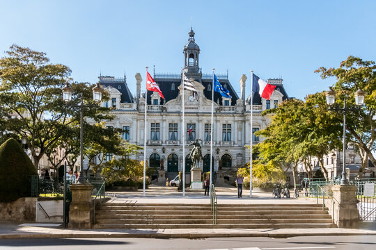 Vannes Town Hall in French Brittany .