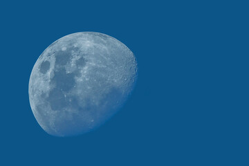 Crescent moon in the evening.