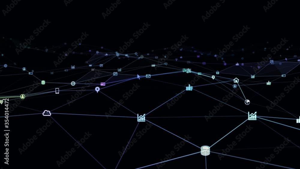 Poster communication network concept. iot (internet of things). telecommunication.