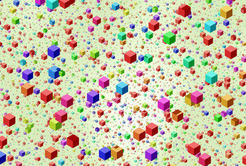 decorative colored cubes decor background