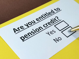 One person is answering question about pension credit.