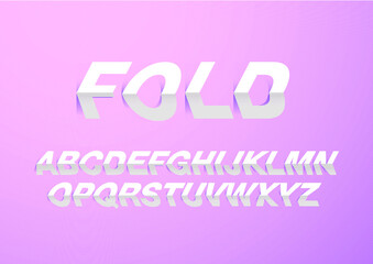fold typography design vector