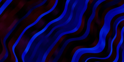 Dark Blue, Red vector background with bows. Colorful illustration in circular style with lines. Best design for your ad, poster, banner.