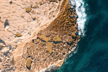 Top Down Shot of a typical Maltese Shoreline
