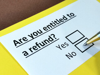 Obraz premium One person is answering question about refund.
