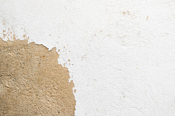 Old wall background. Weathered white wall texture, vintage effect