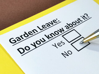 One person is answering question about garden leave.