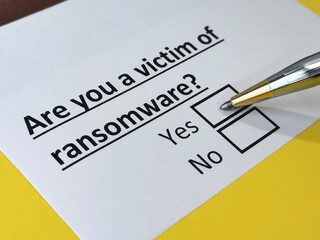 One person is answering question about ransomware.