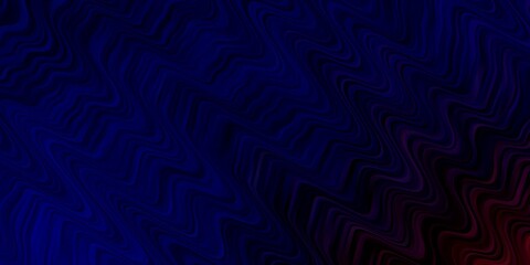 Dark Blue, Yellow vector background with lines. Illustration in halftone style with gradient curves. Pattern for ads, commercials.