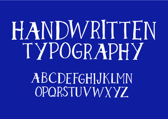 serif handwritten typography design vector