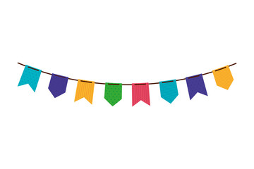 Obraz premium carnival colored garland, festive celebration, isolated icon vector illustration design