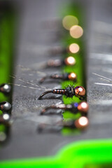 Dark nymph fly for trout fishing