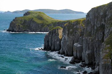 View at Bruce Peninsula and  Peter the Great Gulf of Sea of Japan. Primorsky Krai (Primorye), Far...