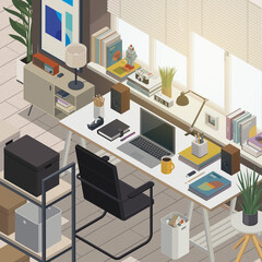 Contemporary home office interior