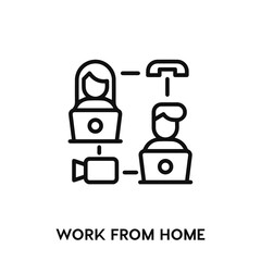 work from home icon vector. freelancer sign symbol.