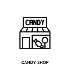 candy shop icon vector. candy shop sign symbol.