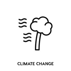 climate change icon vector. climate change sign symbol.