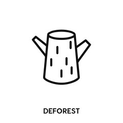 deforest icon vector. deforest sign symbol.