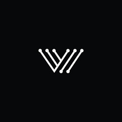  Professional Innovative Technology Initial W logo and WW logo. Letter W WW Minimal elegant Monogram. Premium Business Artistic Alphabet symbol and sign