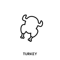 turkey icon vector. turkey sign symbol.